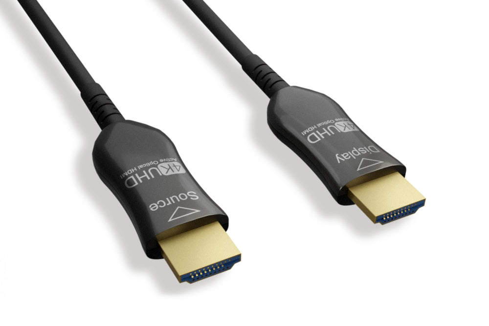 Kentek 4K HDMI 2.0 Plenum-Rated (CMP) Hybrid Active Optical Fiber Cable ��� HDMI Male to Male