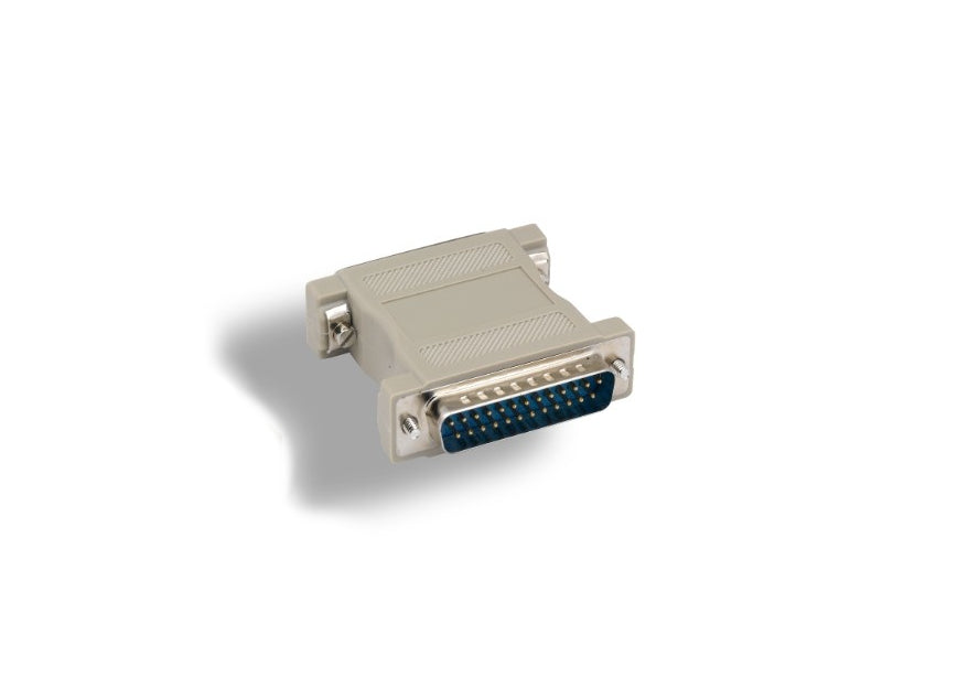 KENTEK DB25 25 Pin Male to Male M/M Parallel Serial Printer Port Adapter Changer Coupler RS-232 Straight Through Molded
