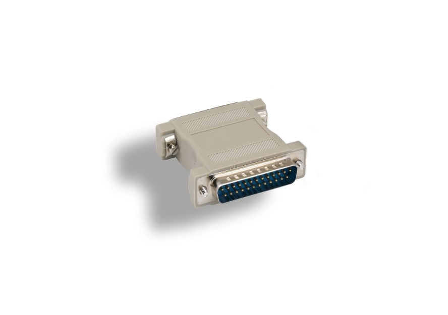 KENTEK DB25 25 Pin Male to Male M/M Parallel Serial Printer Port Adapter Changer Coupler RS-232 Straight Through Molded