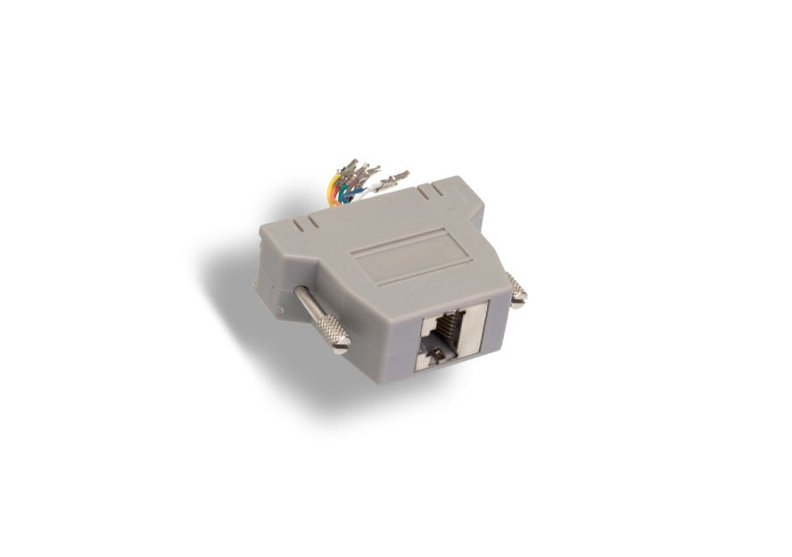 KENTEK D-Sub STP Shielded Modular Adapter DB25 Female to RJ45 RJ-45 Female F/F Serial Jack Plug Console Networking Ethernet Cat5E Cat6