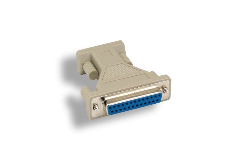 KENTEK DB9 DB25 Female to Female F/F Serial at Modem Adapter Changer Coupler RS-232 Molded Peripheral Printer