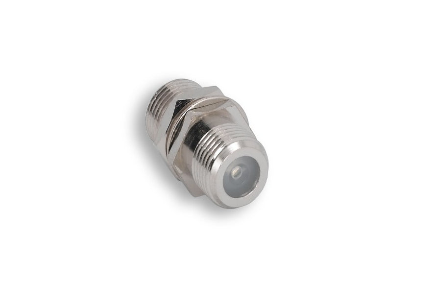 Kentek F-Type Chassis Mount Type Female to Female F/F Adapter Connector for Coax Coaxial RG59 RG6 with Nut and Washer