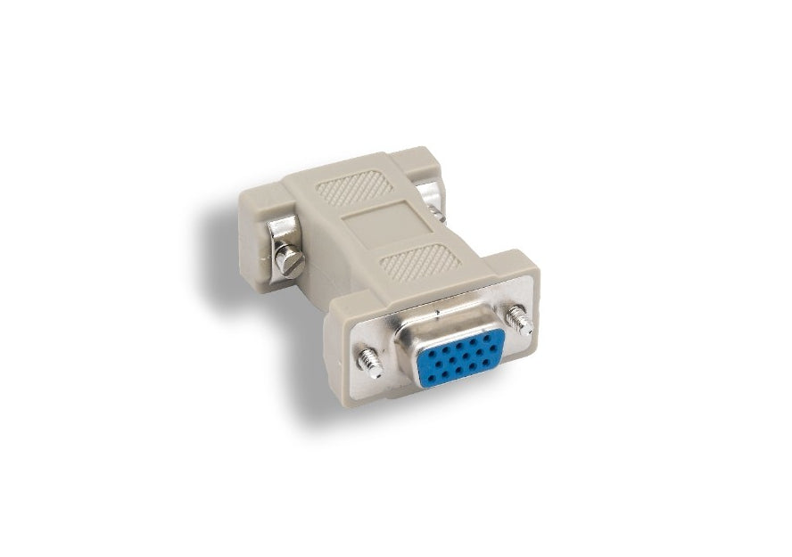 KENTEK HD15 15 Pin Female to Female F/F VGA SVGA Port Adapter Changer Coupler Converter Molded