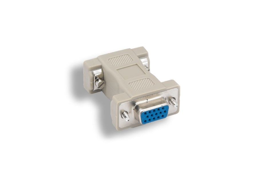 KENTEK HD15 15 Pin Female to Female F/F VGA SVGA Port Adapter Changer Coupler Converter Molded