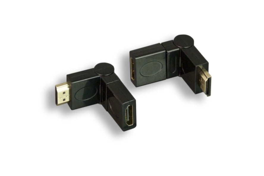 Kentek HDMI Male to Female M/F Coupler Swiveling Type Adapter Connector Changer Extender Port Saver 360 Degree 360��