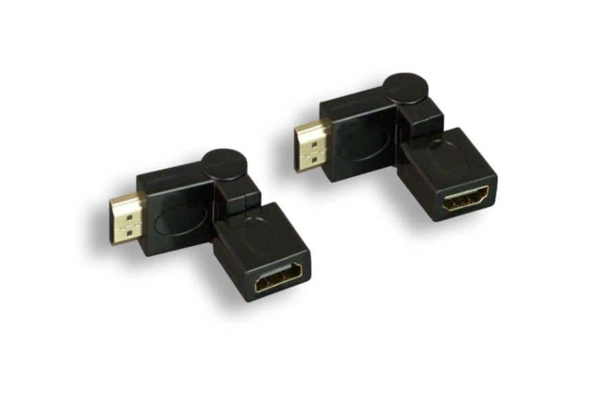 Kentek HDMI Male to Female M/F Coupler Swiveling Type Adapter Connector Changer Extender Port Saver 360 Degree 360��