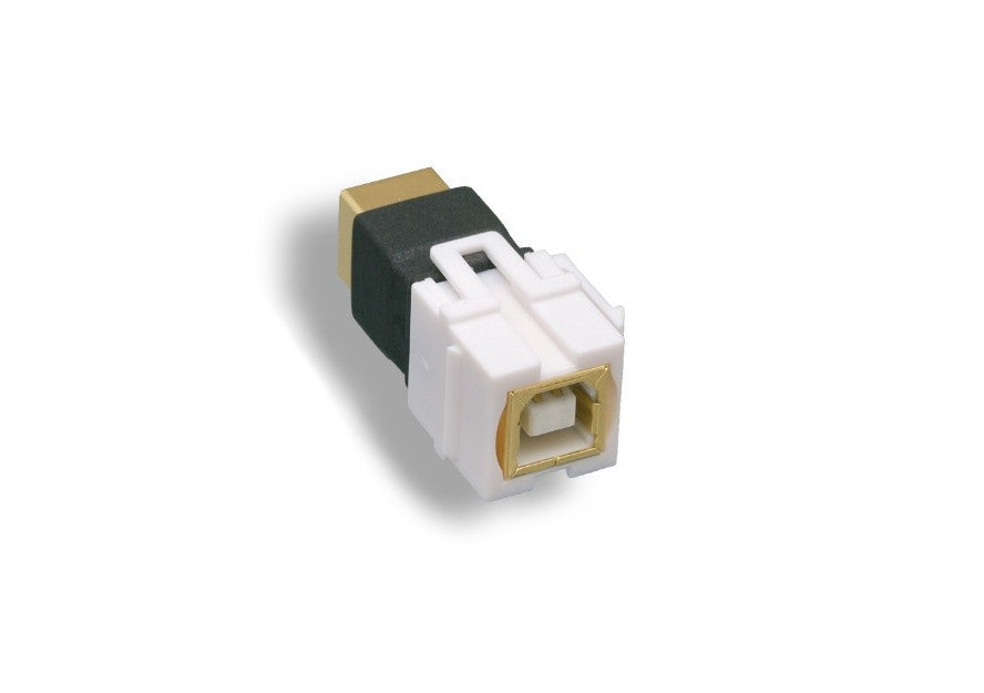 Kentek USB 2.0 Type B Keystone Feedthrough Female to Female F/F Insert Snap-in Flush Type Module for Wall Plate Patch Panel