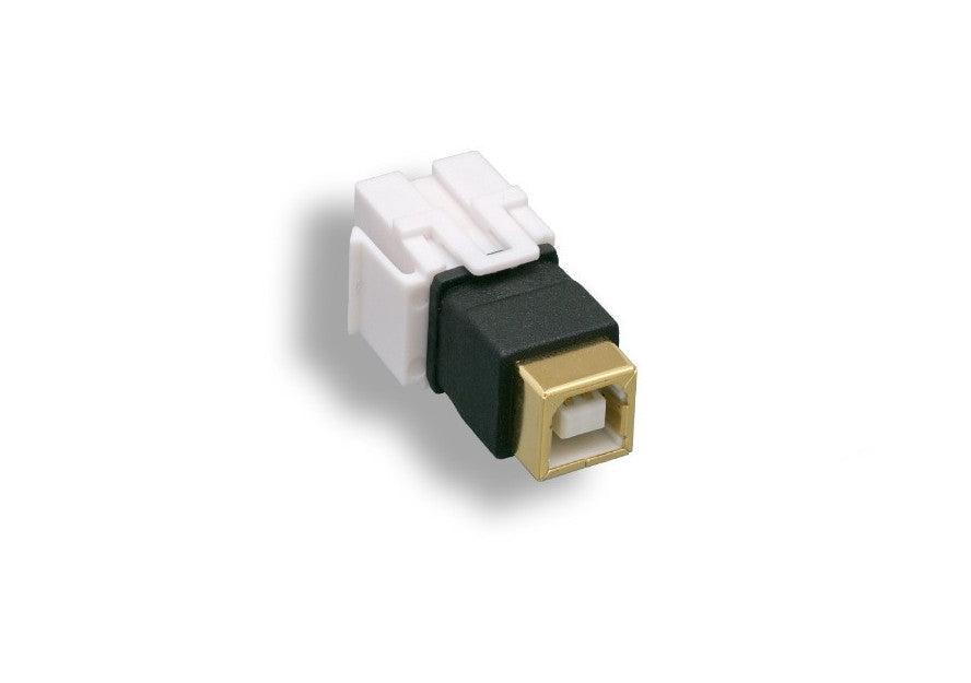 Kentek USB 2.0 Type B Keystone Feedthrough Female to Female F/F Insert Snap-in Flush Type Module for Wall Plate Patch Panel