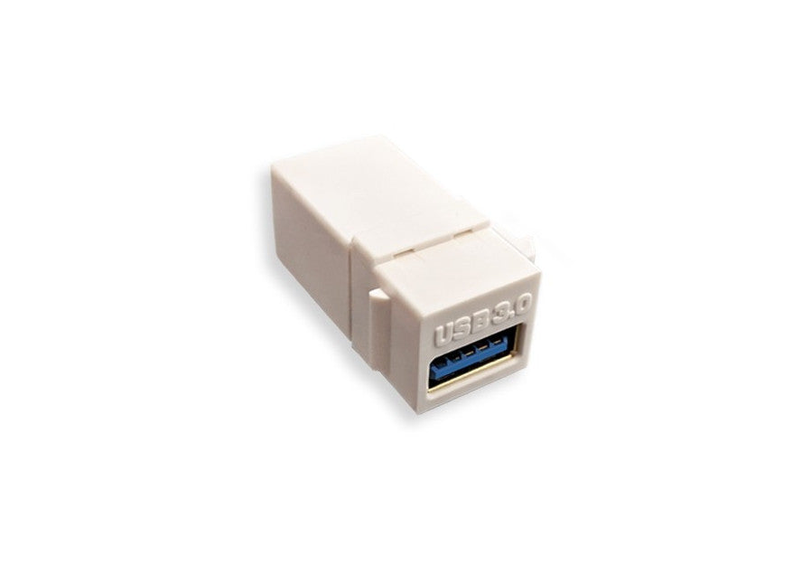Kentek USB 3.0 Type A Keystone Feedthrough Female to Female F/F Insert Snap-in Flush Type Module for Wall Plate Patch Panel