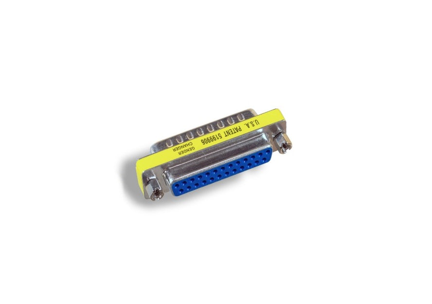 KENTEK Mini DB25 25 Pin Male to Female M/F Parallel Serial Printer Port Mini Adapter Changer Coupler RS-232 Straight Through