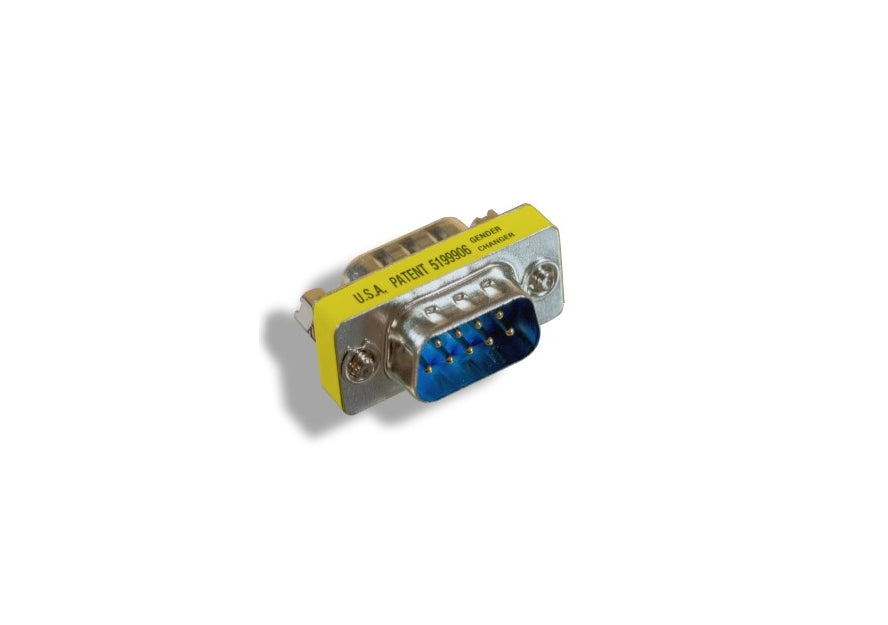 KENTEK Mini DB9 9 Pin Male to Male M/M Serial/at Modem Mini Adapter Changer Coupler RS-232 Straight Through Peripheral