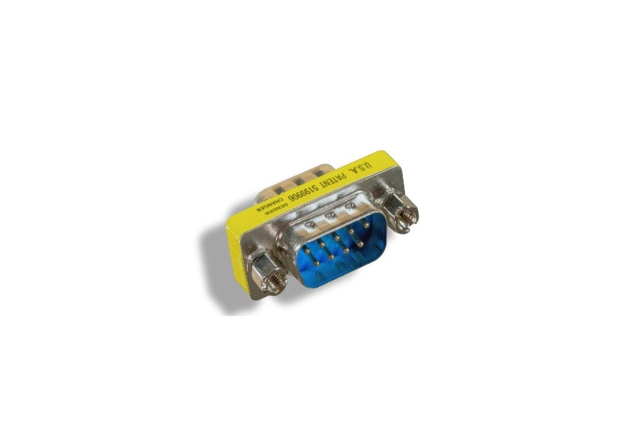 KENTEK Mini DB9 9 Pin Male to Male M/M Serial/at Modem Mini Adapter Changer Coupler RS-232 Straight Through Peripheral