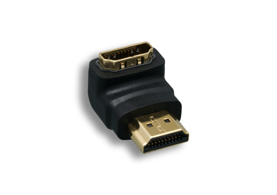 Kentek HDMI Male to Female M/F 90 Degree 90�� Changer Adapter Gold-Plated Connector Molded