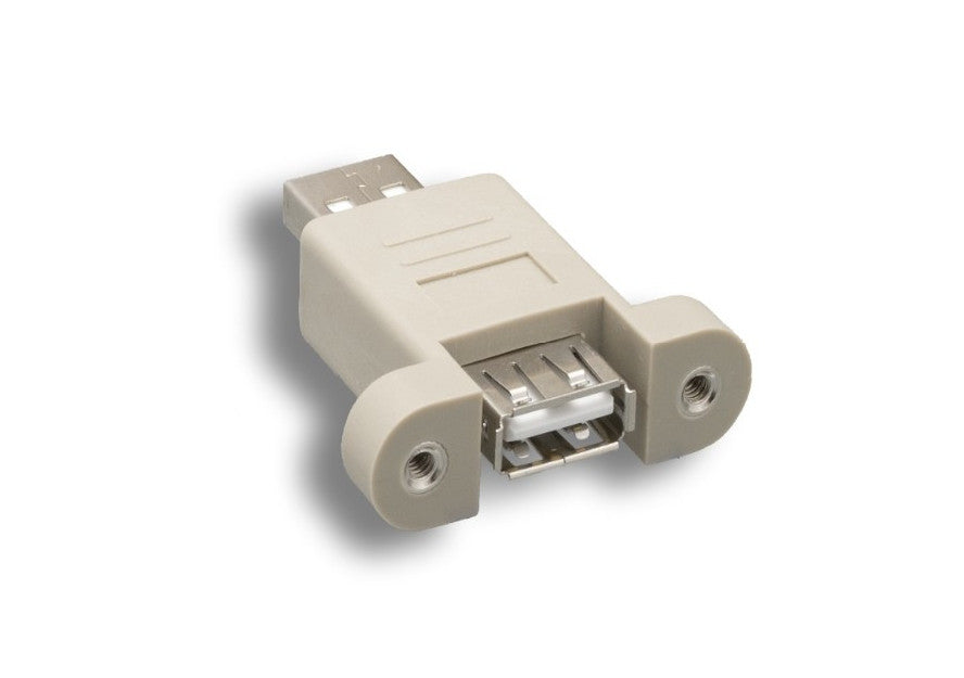 Kentek USB 2.0 Panel-Mount Style Type A Male to Female M/F Port Saver Changer Adapter Coupler for PC Computer Laptop