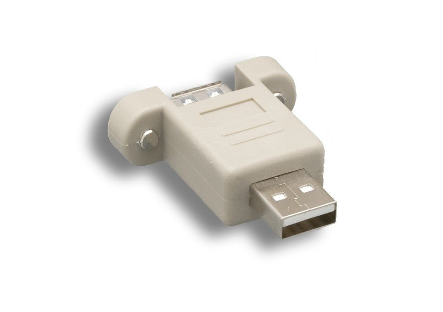 Kentek USB 2.0 Panel-Mount Style Type A Male to Female M/F Port Saver Changer Adapter Coupler for PC Computer Laptop